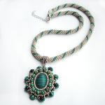 Crocheted beads rope- neckl..