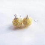 Cream Beaded Beads Earring..